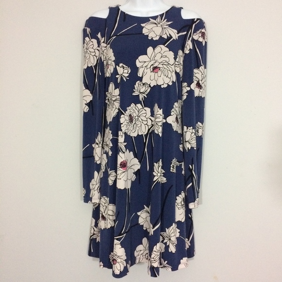 Ivanka Trump Dresses & Skirts - Ivanka Trump Small Floral Long Sleeve Midi Dress